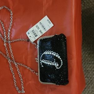Embellished sparkly penny clutch Initial D (small  clutch)